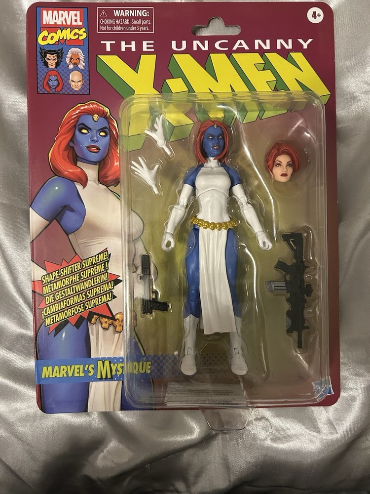 Marvel X-Men Mystique Boxed Action Figure Alternate Head Hands Gun Rifle