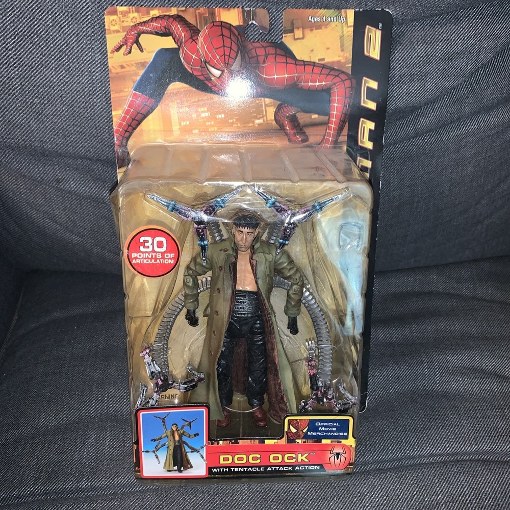 NEW Marvel Doc Ock Spider-Man 2 Movie Figure Tentacle Attack Action Toy Biz #2