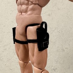 SU-LH-BLK: 1/12 Black Leg Gun Holsters x 2 (Left & Right) for 6″ muscular body
