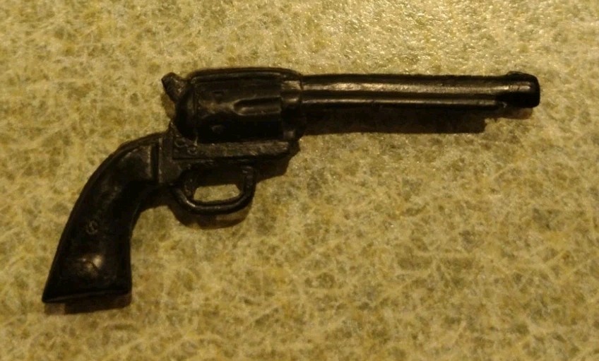 1960’s-70’s Marx Johnny West Sam Cobra Black Pistol Damaged Hammer Tip #1