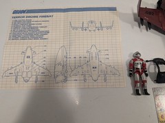 1986 ARAH Cobra Firebat AVAC Card File Blueprint PLUS Cobra Figures and Drivers
