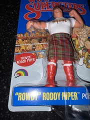 WWE SUPERSTARS LJN 2026 “ROWDY” RODDY PIPER BLUE CARD 8 IN. FIGURE NEW! W/POSTER