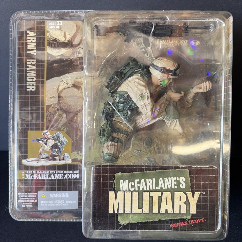2005 McFarlane Military Series Debut ARMY RANGER Figure w/ M249 NIB
