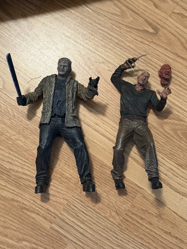 NECA Freddy vs Jason Deluxe Boxed Set Loose 2004 Missing Mask And Xtra Head