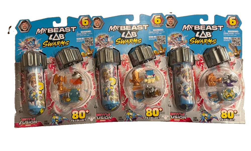 3 – 6 Packs Swarms Battle Fusion Series Micro Beasts Lab Packs See Pic Free Ship