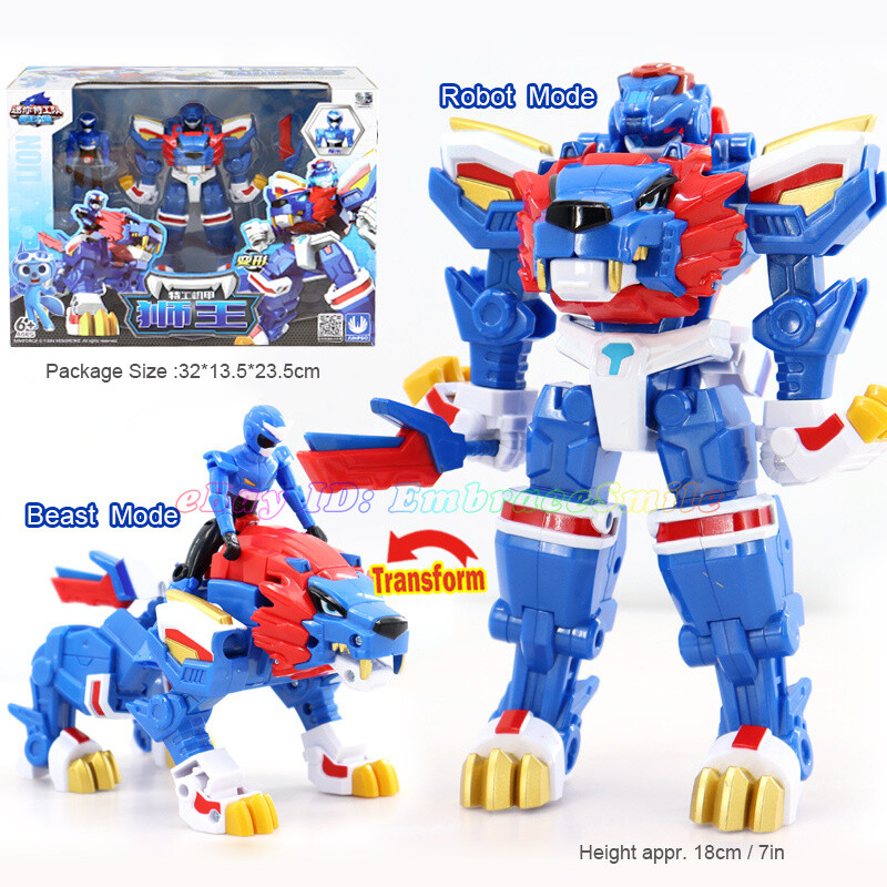 Mini Force Animal Tron LION Volt Ranger Figure Beast Transform Robot Toy