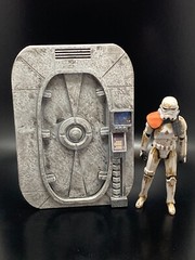 CUSTOM SCI FI AIRLOCK DOOR DIORAMA Part for 3.75 figure Star Wars GI Joe (A02)