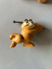 Vintage Garfield Figure Lot PVC Wind Up 80s