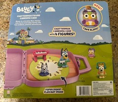 Bluey Play set Storage Carrying Case 4 Figures Muffin Chattermax Bingo Toy- NEW