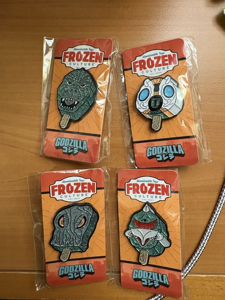 Abominable Toys Frozen Culture Godzilla Enamel Pin GFEST GLITTER 100 PCS SET 4