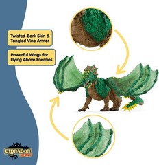 Jungle Dragon Toy – 11″ Movable Wing Action Figure – Mythical Creature Figurine