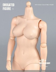 US STOCK 1:6 Large Breast Flexible Pale Body 12″ Female Action Figure Model Doll