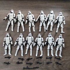 Lot of 12pcs 3.75″ Star Wars Stormtroopers OTC Trilogy Action Fiugre + 13 Guns