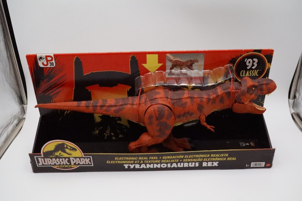Jurassic Park 93 Classic Electronic Real Feel T-Rex Mattel 30th Anniversary