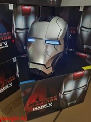 AUTOKING 1:1 Wearable JARVIS Voice Control Cosplay Iron Man MK5 Helmet Mask Gift