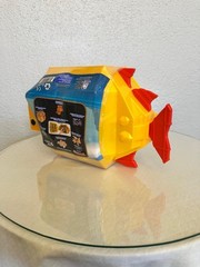 Fisch Yellow Fish Plastic Figure Toy with Red Fins