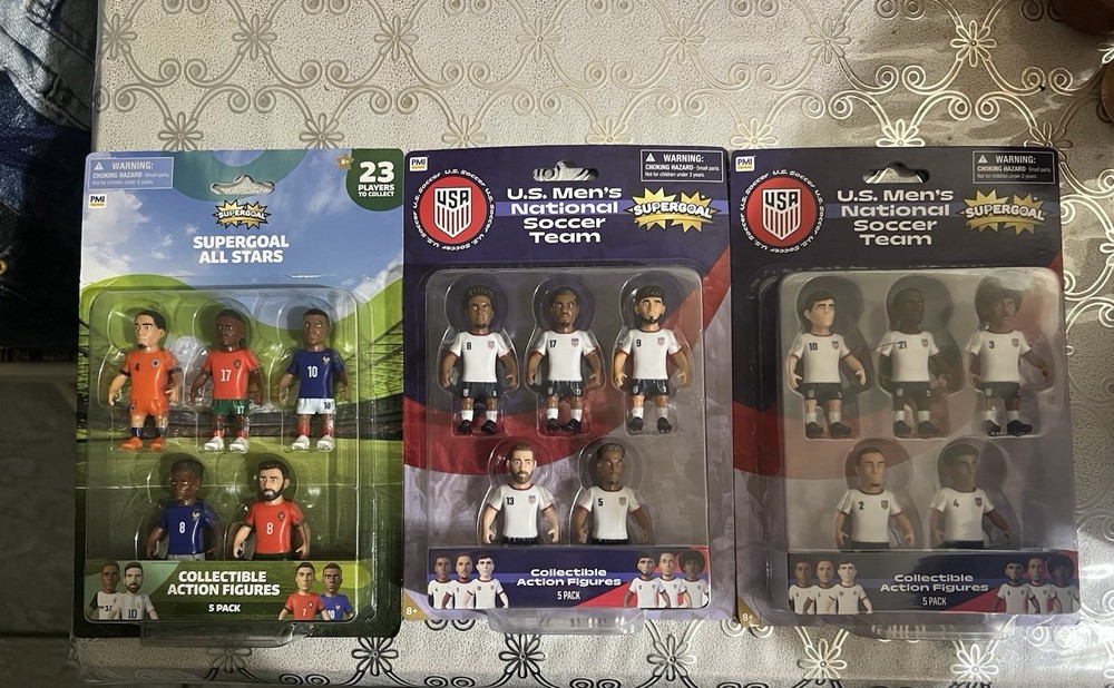 3 Different Super Goal World Cup Collectible Action Figures 5-Pack