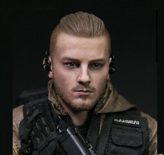 1/6 male head soldier hair Bun for 12″ figure hot toys phicen ganghood ❶USA❶