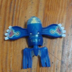 Blue Frog Figure Plastic Toy w/ Wing/Arm Graphics