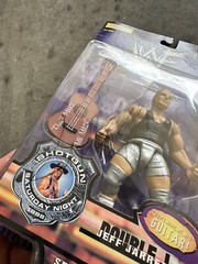 NEW 1998 Jakks WWF Double J JEFF JARRETT wrestling action figure signed WWE