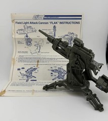 1982 GI Joe FLAK Attack Cannon with Instructions ARAH with Blueprints