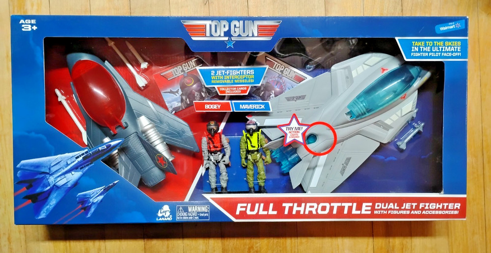 Top Gun Full Throttle Jet Fighter & Figure Walmart Box Set Lanard Toys 2020 NEW