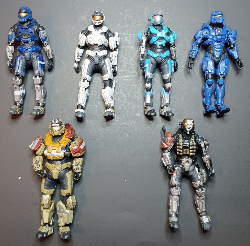 Halo Reach McFarlane Noble Team Spartan UNSC Toys Action Figures Lot of 6