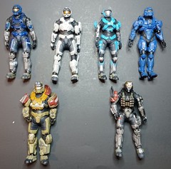 Halo Reach McFarlane Noble Team Spartan UNSC Toys Action Figures Lot of 6