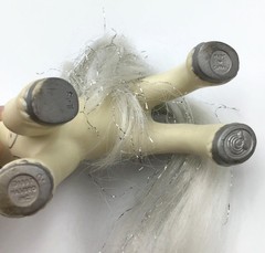 My Little Pony G2 Princess Silver Swirl SILVER Unicorn Horn Star Barrettes 1997