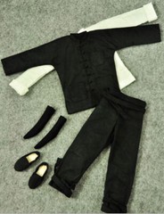 1/6 Kung Fu Shirt&Pants Chinese Traditional Man Suit Clothes F Action Figure Toy