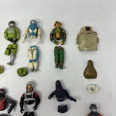 LOT Of 9 GI JOE 3.75” Action Figures 1980’s Plus Extras-Sold For Parts-See Pics