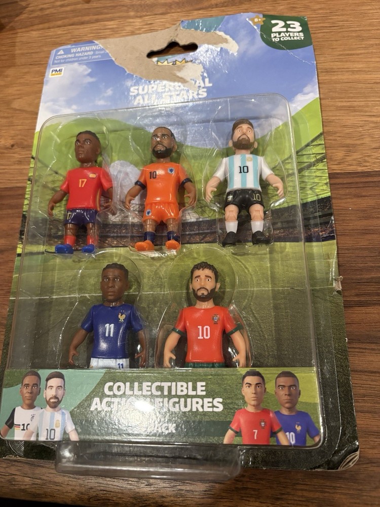Super goal All Star Soccer 5 Pack- Messi, Olise,Silva, & More- Damaged Package