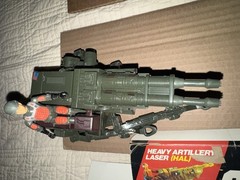 G I Joe HAL HEAVY ARTILLERY LASER 1982 with Box & Data Card & Figure Included