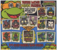 Vtg 1991 TMNT Movie Lenticular Flicker Card Set 100% Complete & Clean Lot!