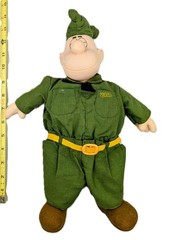 Vintage 1985 SARGE 14″ Doll Beetle Bailey Plush Vinyl King Features Syndicate