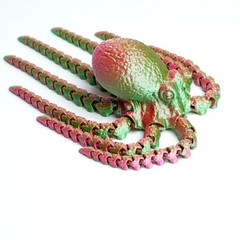 10.6inch 3D Printed Octopus Model,Articulated Animals Figure,Toys Home Decor