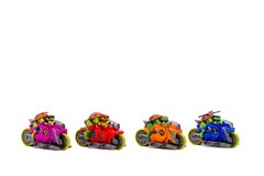 TMNT Backflip Riders 4-Pack Motorcycles with Stunt Action for Kids Ages 5+