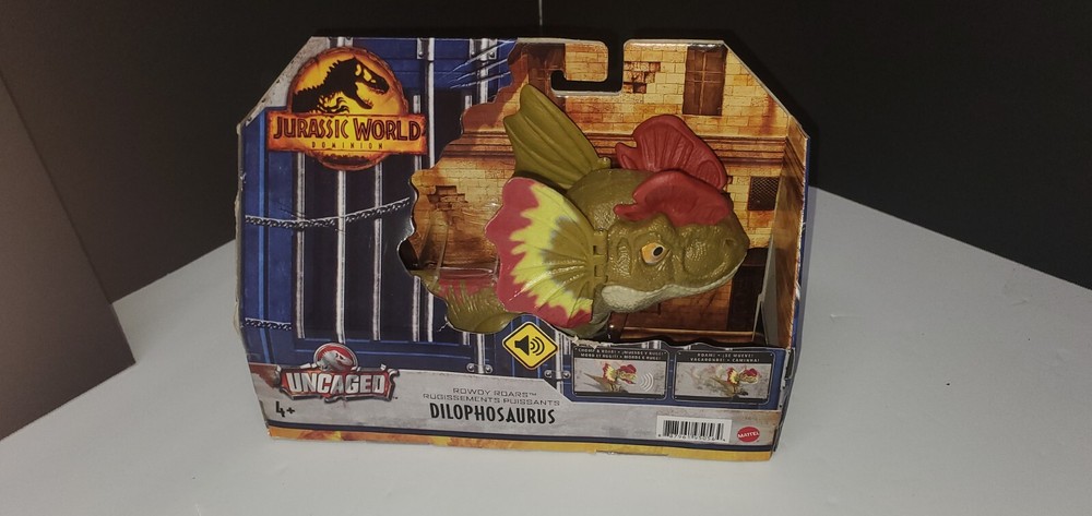 Jurassic World Dilophosaurus Rowdy Roars Uncaged 2021 Mattel Dinosaur