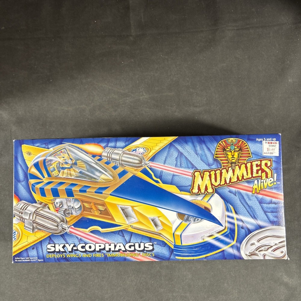MUMMIES ALIVE! SKY-COPHAGUS ACTION FIGURE VINTAGE KENNER SEALED NEW VEHICLE