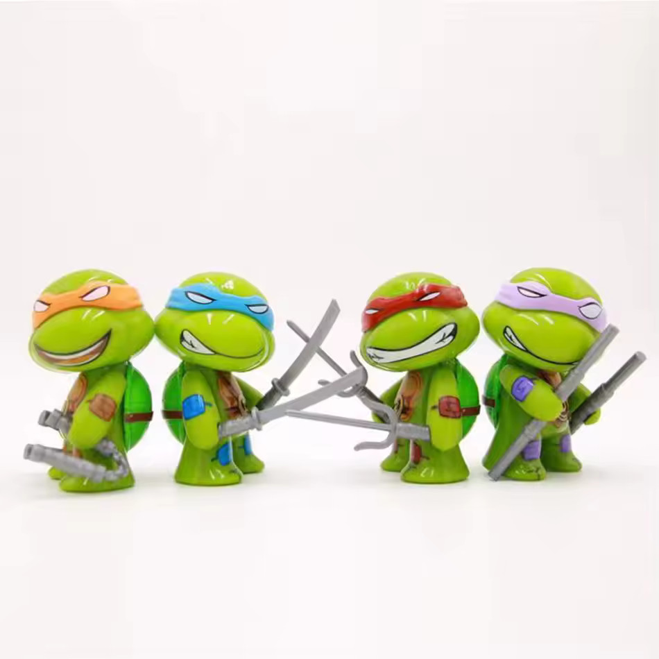4pcs ninja Turtle TMNT figure with movable joints Birthday for Kids Children