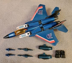 1983 Vintage Transformers G1 Thundercracker Pre-Rub Complete w/ Single Tab Fists