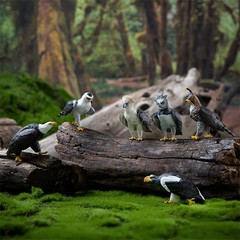 Wild Animal Raptor Series Philippine Eagle American Harpy Eagle Decoration Model