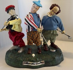 RARE 2002 “Three Stooges Golf Academy” Animated Golf Scene Not Working/AS IS