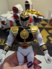 1994 Mighty Morphin Power Rangers White Tigerzord & Ranger Deluxe 98% Complete
