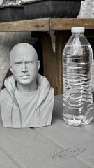 Breaking Bad Jesse Pinkman 3D Printed Bust Statue 6.5 Inches Gray