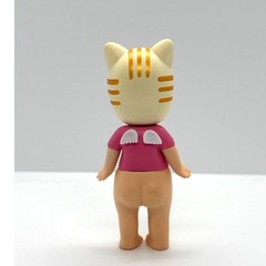 New Kewpie/Angel Collectible Mini Figure, Lucky Pink Tabby Cat Costume, Open Box