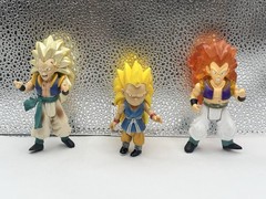Lot of 3 Dragon Ball Z GT JAKKS Figures SSJ3 Gotenks Goku SSJ4 Gogeta