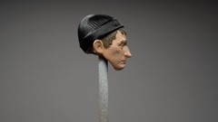 1:12 custom painted common goon, thug, thief, generic bad guy head sculpt