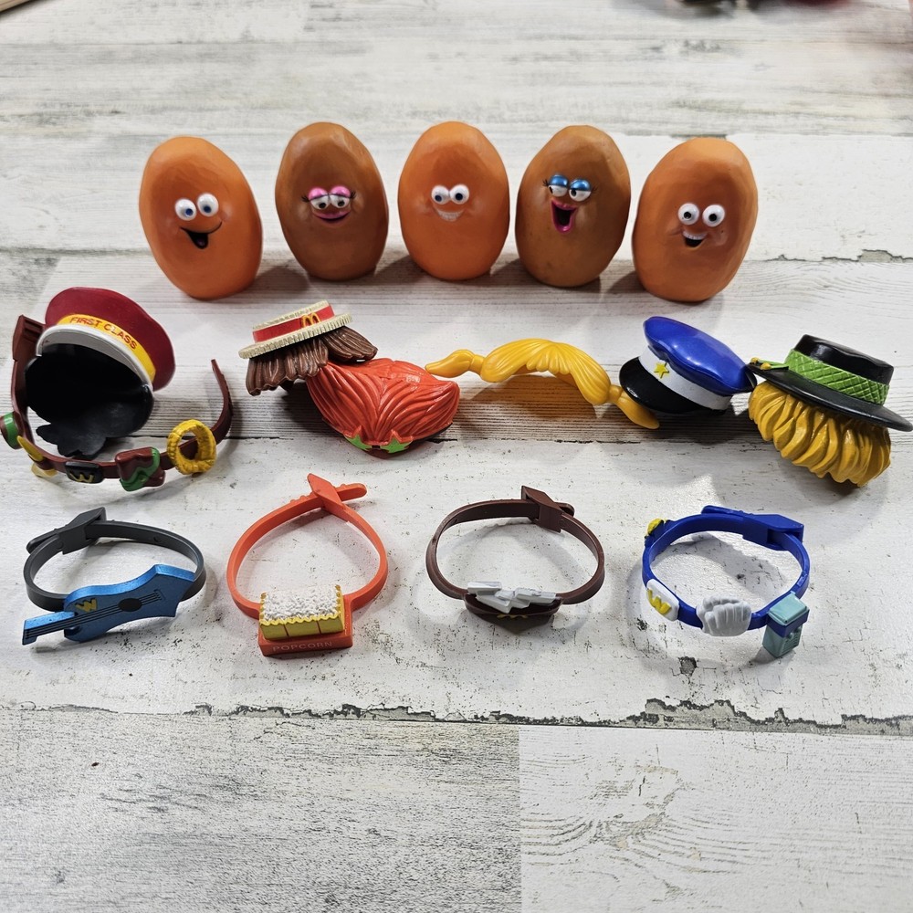 Vintage 80s McDonalds Chicken Nugget Buddies & Accessories Lot of 5 Plus Outfits