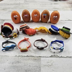 Vintage 80s McDonalds Chicken Nugget Buddies & Accessories Lot of 5 Plus Outfits